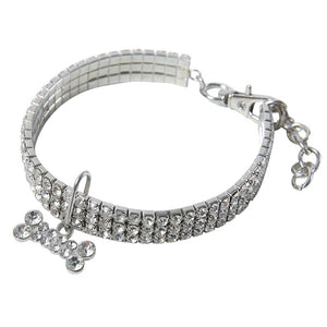 Bling Rhinestone Dog Collar – Crystal Collar for Small & Medium Dogs or Cats