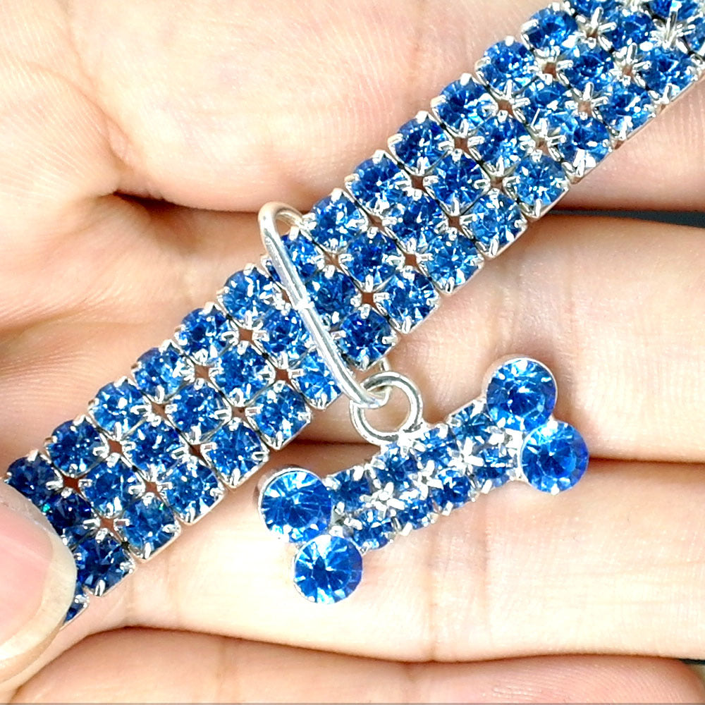 Bling Rhinestone Dog Collar – Crystal Collar for Small & Medium Dogs or Cats